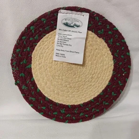 Woodland Creek Braided Trivets Set of 2 Moose NOWT - Picture 2 of 4